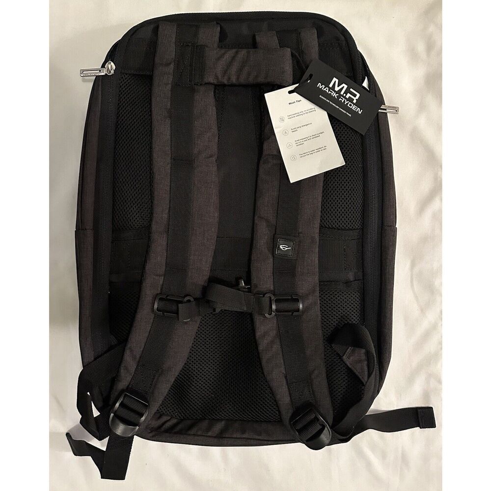 Mark Ryden Charcoal Gray Multi-Pocket Business Travel Backpack NEW - Picture 5 of 9